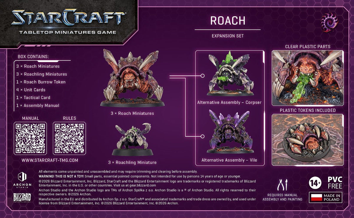 StarCraft Tabletop Miniatures Game: Zerg - Roach *Expected Release Date of Q3 2026*